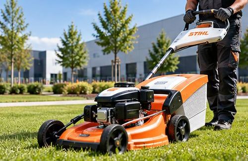 sthil motoros fűnyíró Professzionális STIHL fűnyíró ipari zöldfelület karbantartáshoz